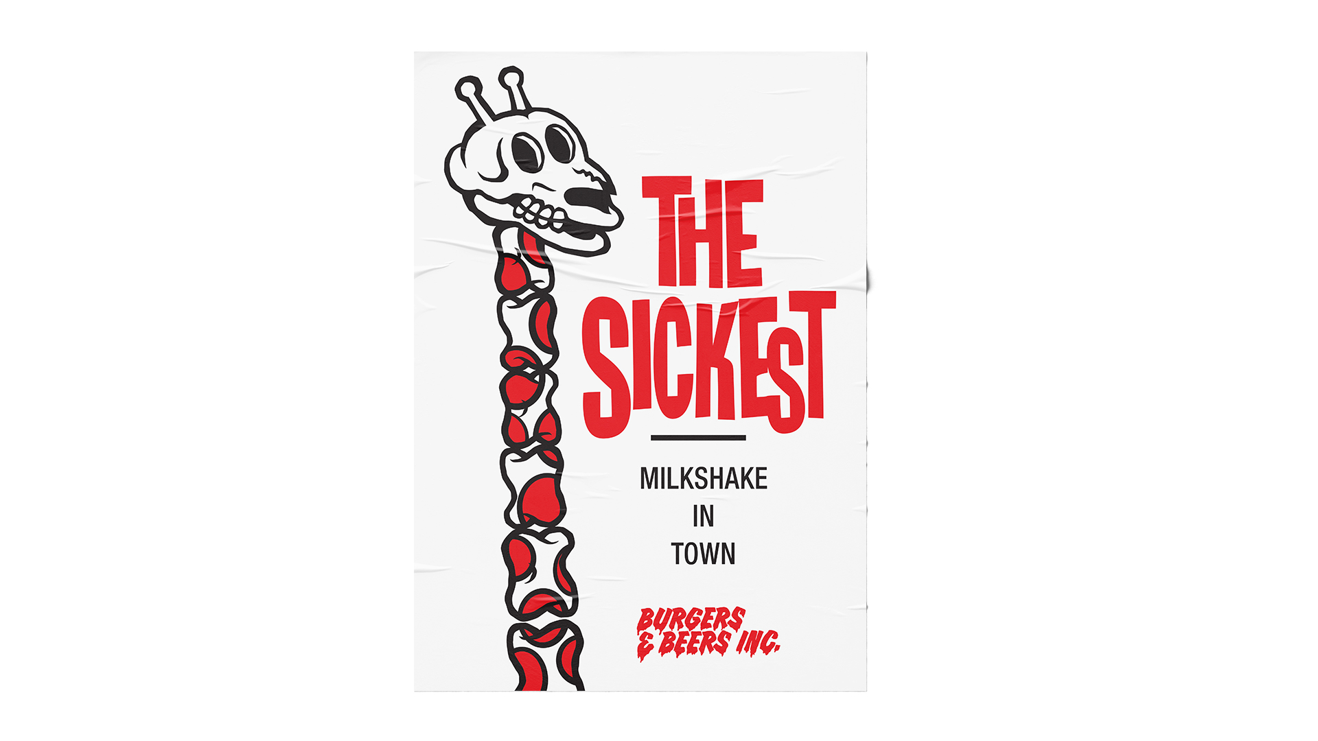 the sickest milkshake illustration poster design